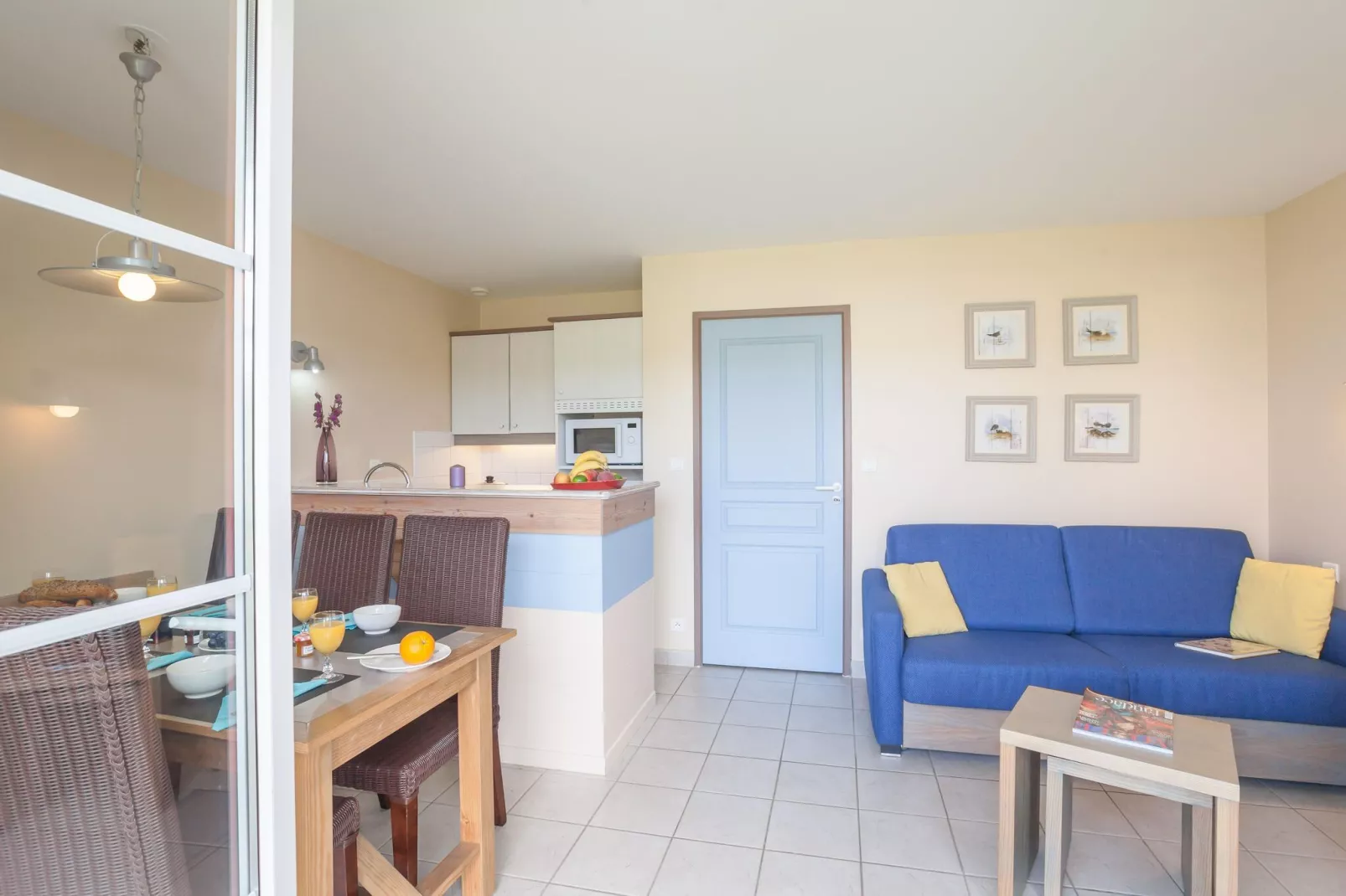 Holiday village Belle Dune Fort-Mahon-Plage - M6P Superior House 6 p - 2 bedrooms-Wohnzimmer