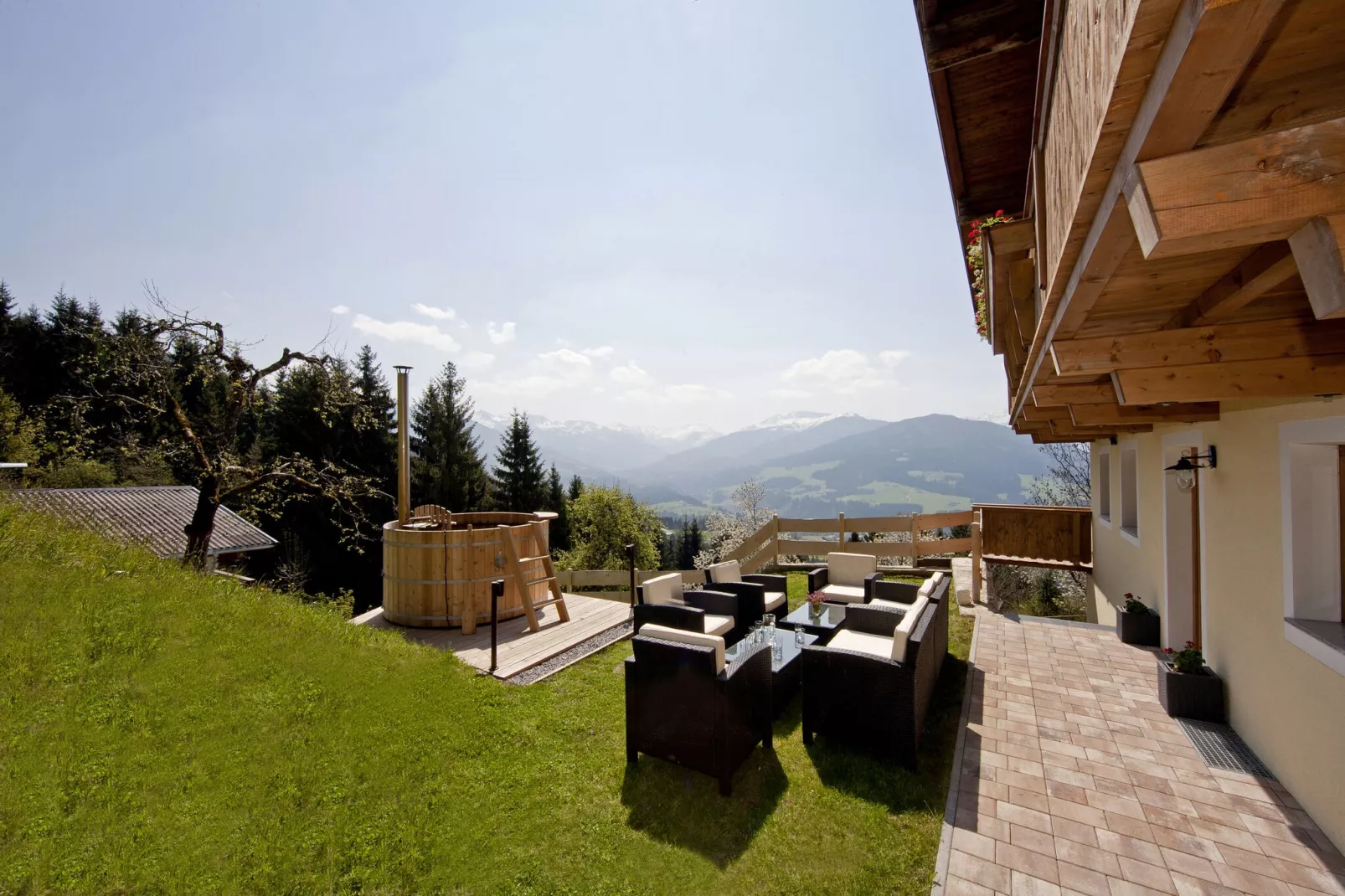 Chalet Hohe Salve-Balcon-terrasse