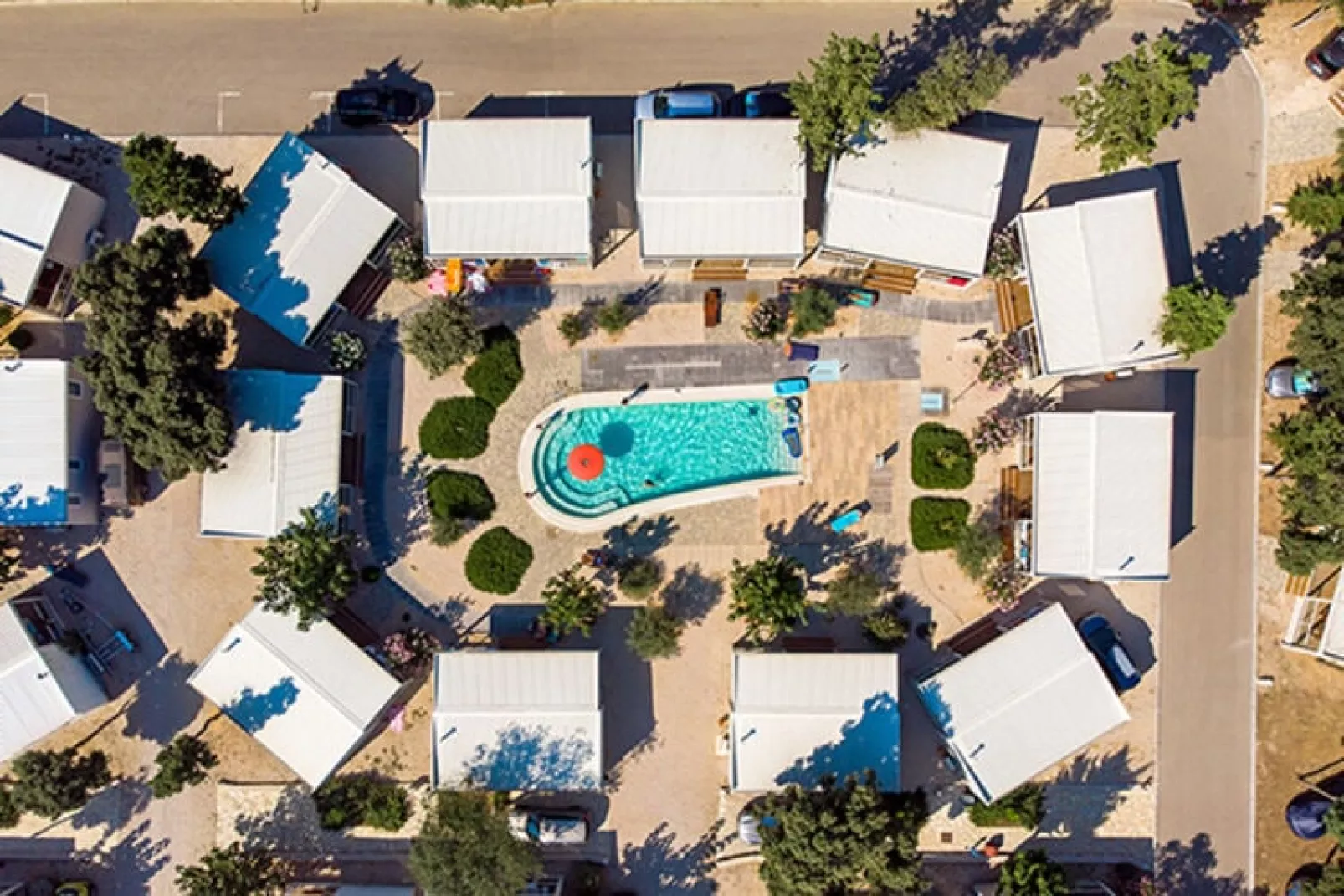 Mobile Homes Strasko Novalja Mediteran Superior mit Pool ca 34 qm für 6 Pers-View