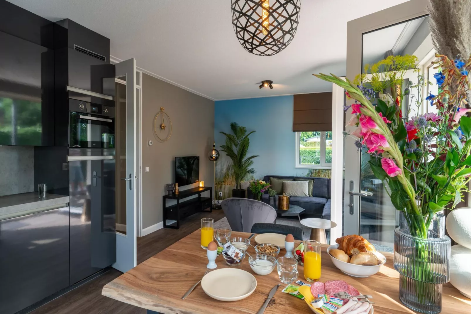 Deluxe 4 personen-Living room