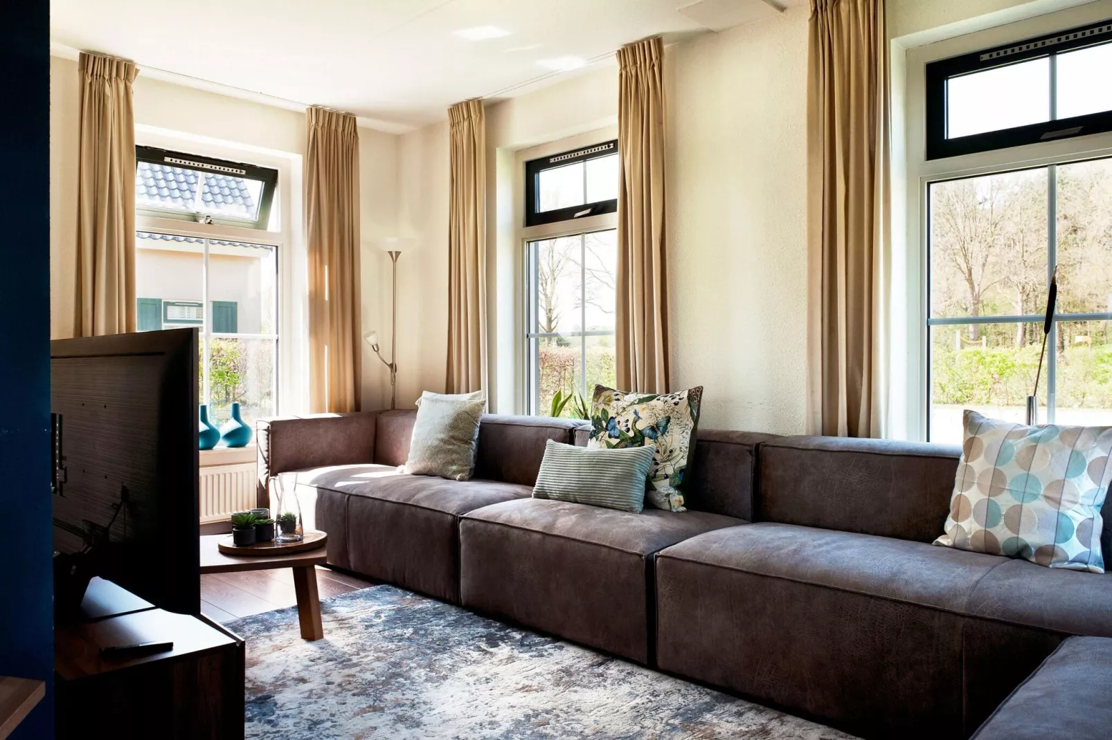 10 pers Lieskehuis Wellness de luxe met sauna buitenspa en toerboot-Living room